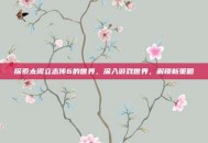 探索太阁立志传6的世界，深入游戏世界，解锁新策略