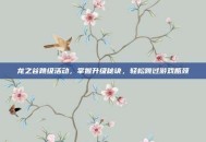 龙之谷跳级活动，掌握升级秘诀，轻松跳过游戏瓶颈