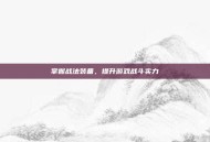 掌握战法装备，提升游戏战斗实力