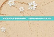 王者荣耀小羊来信图片解读，王者玩法新方向与玩家热议