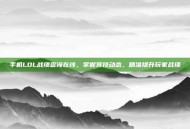 手机LOL战绩查询在线，掌握竞技动态，精准提升玩家战绩