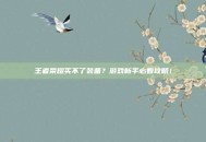 王者荣耀买不了装备？游戏新手必看攻略！