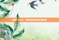 国服CSGO，加粗准星功能全面解析