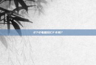 27寸电脑玩CF卡吗？