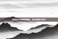 掌握战斗法师的精髓，游戏攻略与技巧