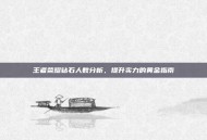 王者荣耀钻石人数分析，提升实力的黄金指南