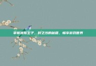 掌握波斯王子，时之沙的秘籍，畅享游戏世界