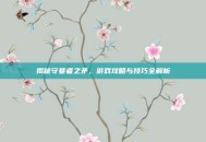揭秘守墓者之矛，游戏攻略与技巧全解析
