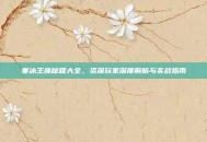 寒冰王座秘籍大全，资深玩家深度解析与实战指南