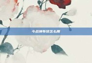 斗战神布袋怎么用