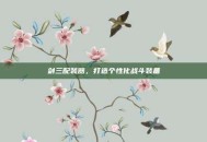 剑三配装器，打造个性化战斗装备