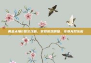 黄金太阳2图文攻略，掌握游戏精髓，享受无尽乐趣