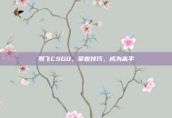 羽飞CSGO，掌握技巧，成为高手