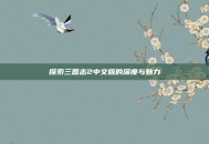 探索三国志2中文版的深度与魅力