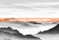 三国志威力无双攻略，深度解析通关与策略技巧