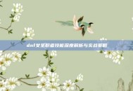 dnf女圣职者技能深度解析与实战策略