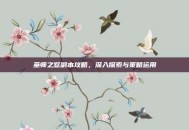 巫师之怒副本攻略，深入探索与策略运用