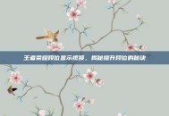 王者荣耀段位显示视频，揭秘提升段位的秘诀