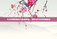 斗战神精炼鞋子移速教程，提升战斗效率的秘诀