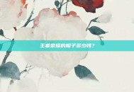 王者荣耀的帽子多少钱？