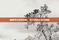 雇佣兵2游戏攻略，深入战术与技巧揭秘