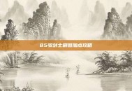 85驭剑士刷图加点攻略