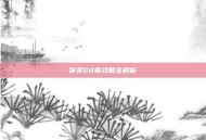 剑灵20章攻略全解析