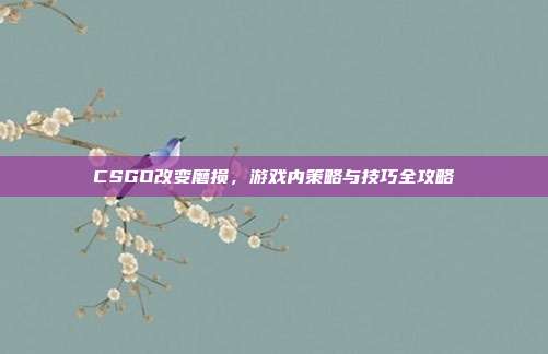 CSGO改变磨损,游戏内策略与技巧全攻略