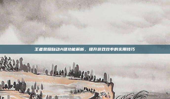 王者荣耀自动A键功能解析,提升游戏效率的实用技巧