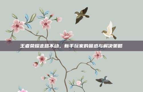王者荣耀走路不动，新手玩家的困惑与解决策略