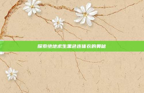 探索绝地求生黑色连体衣的奥秘