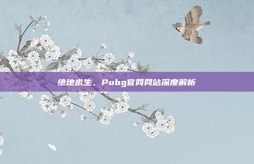 绝地求生，Pubg官网网站深度解析