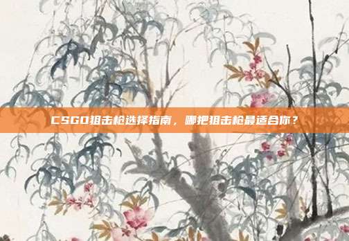CSGO狙击枪选择指南,哪把狙击枪最适合你?