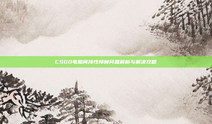 CSGO电脑间接性掉帧问题解析与解决攻略