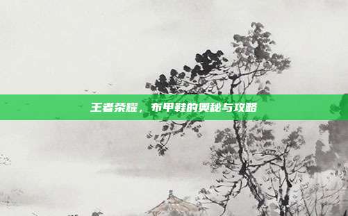 王者荣耀,布甲鞋的奥秘与攻略