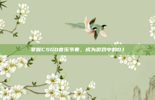 掌握CSGO音乐节奏，成为游戏中的DJ