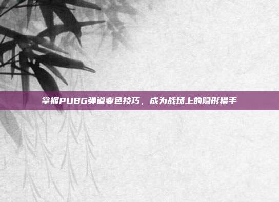 掌握PUBG弹道变色技巧,成为战场上的隐形猎手