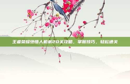 王者荣耀绝悟人机弟20关攻略,掌握技巧,轻松通关