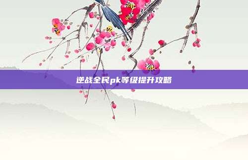 逆战全民pk等级提升攻略