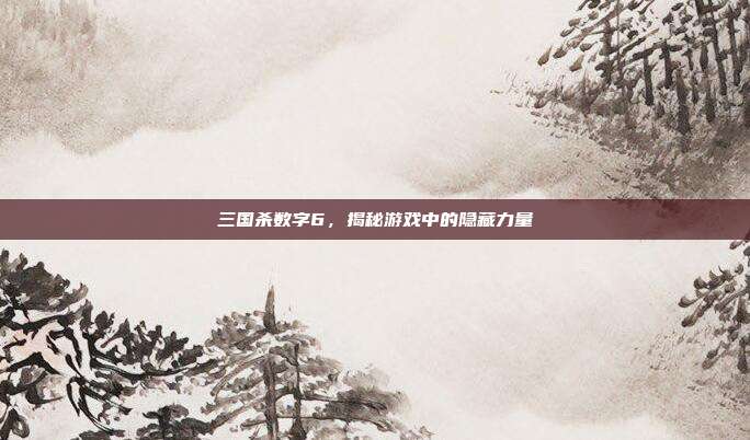 三国杀数字6，揭秘游戏中的隐藏力量