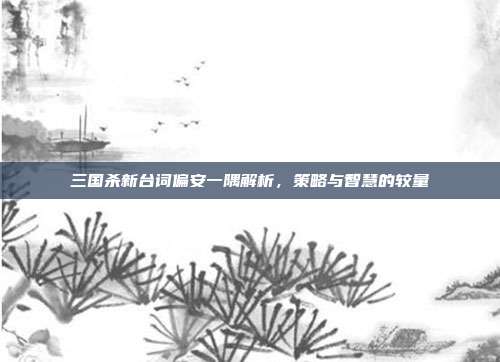 三国杀新台词偏安一隅解析,策略与智慧的较量