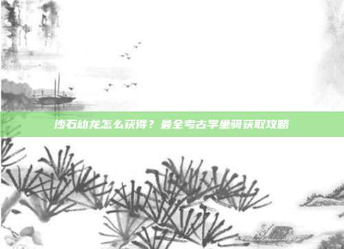 沙石幼龙怎么获得？最全考古学坐骑获取攻略