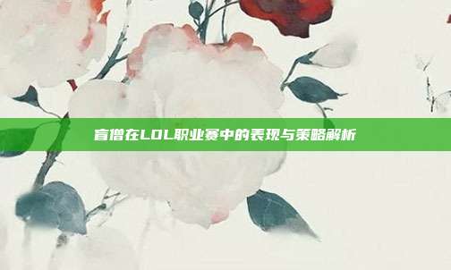 盲僧在LOL职业赛中的表现与策略解析