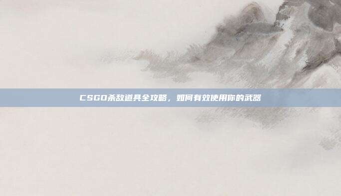 CSGO杀敌道具全攻略,如何有效使用你的武器