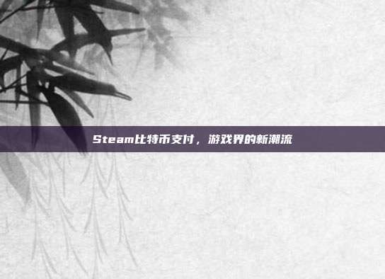 Steam比特币支付,游戏界的新潮流