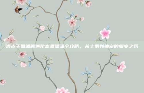洛克王国呱呱进化富贵呱呱全攻略,从土系到神宠的蜕变之路
