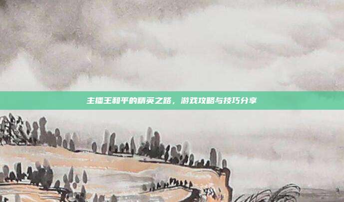 主播王和平的精英之路,游戏攻略与技巧分享