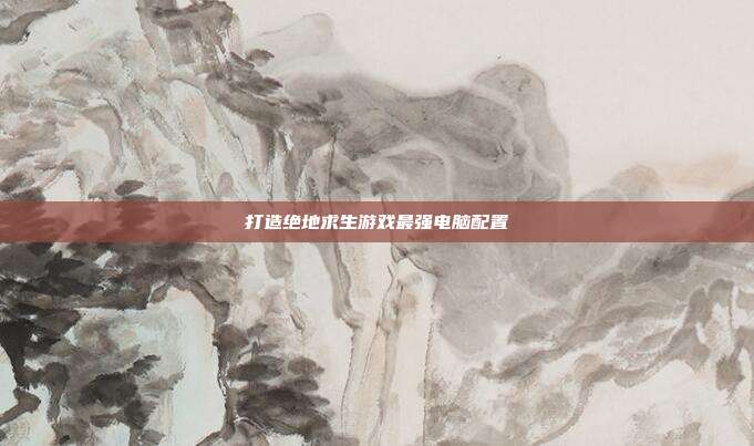 打造绝地求生游戏最强电脑配置