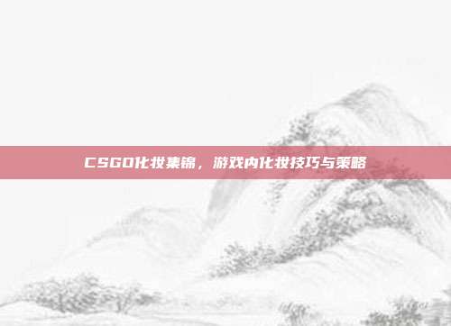 CSGO化妆集锦，游戏内化妆技巧与策略