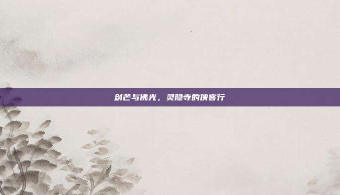 剑芒与佛光，灵隐寺的侠客行